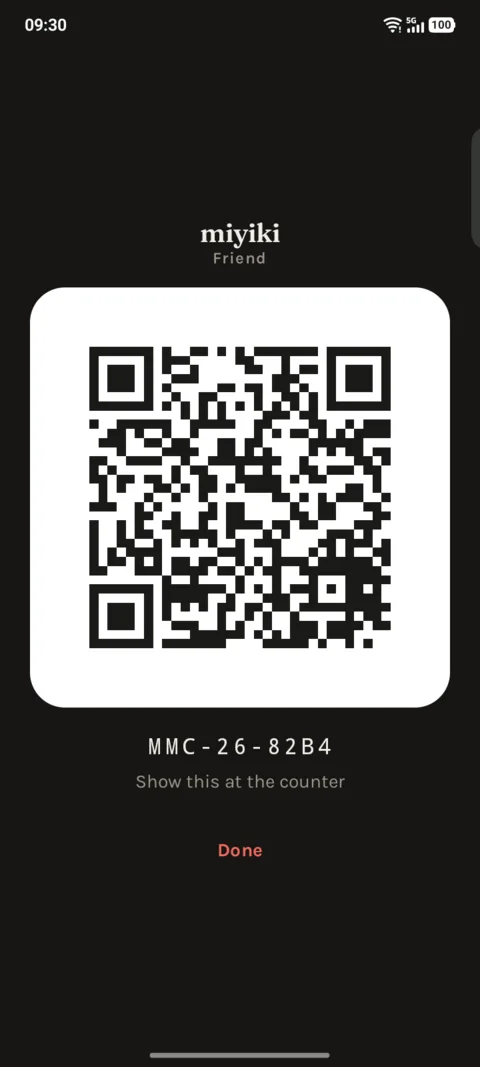 Member card QR code